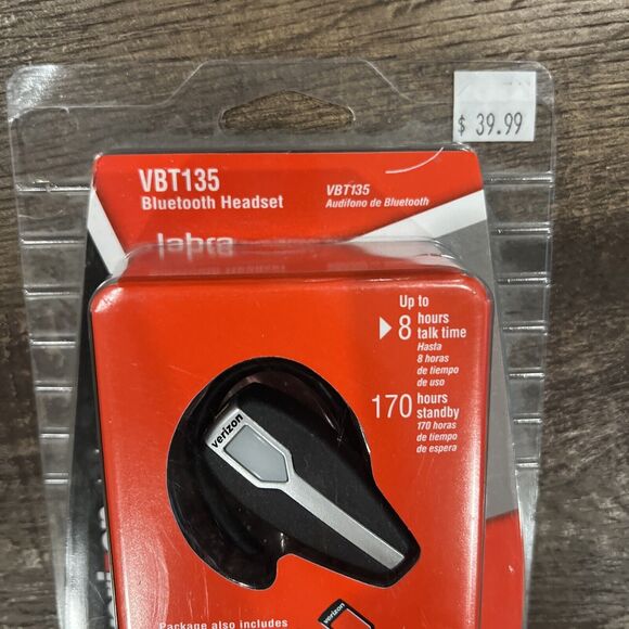 Jabra Bluetooth Universal Headset VBT135 Verizon Wireless for Mobile Phones New - Picture 3 of 3